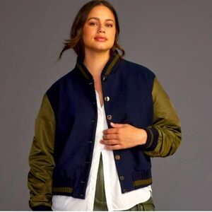 DOLAN Varsity Bomber Jacket Preppy Academia College
